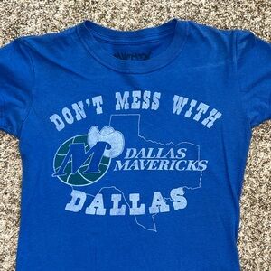Mighty Fine Blue Dallas Mavericks Kids Shirt